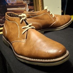 George Men's Brown Leather Chukka Boots